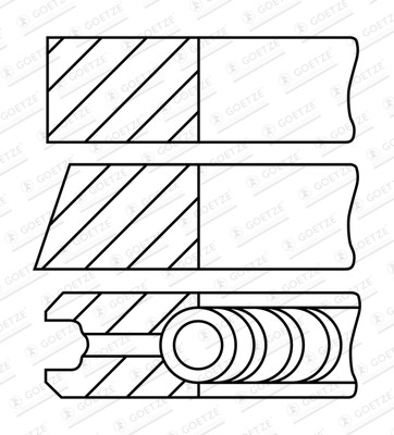 Kolvringar, kit Goetze engine 08-421800-30 GOETZE ENGINE Kolvringar, kit Goetze engine 08-421800-30 GOETZE ENGINE
