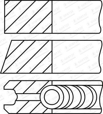 Kolvringar, kit Goetze engine 08-421800-30 GOETZE ENGINE Kolvringar, kit Goetze engine 08-421800-30 GOETZE ENGINE