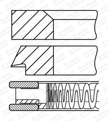 Kolvringar, kit Goetze engine 08-424700-00 GOETZE ENGINE Kolvringar, kit Goetze engine 08-424700-00 GOETZE ENGINE