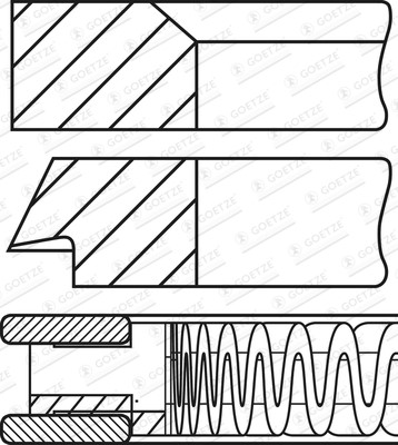 Kolvringar, kit Goetze engine 08-424700-00 GOETZE ENGINE Kolvringar, kit Goetze engine 08-424700-00 GOETZE ENGINE
