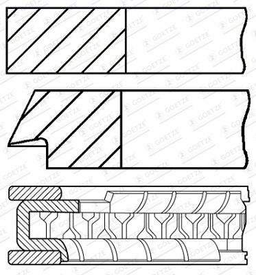 Kolvringar, kit Goetze engine 08-429507-00 GOETZE ENGINE Kolvringar, kit Goetze engine 08-429507-00 GOETZE ENGINE
