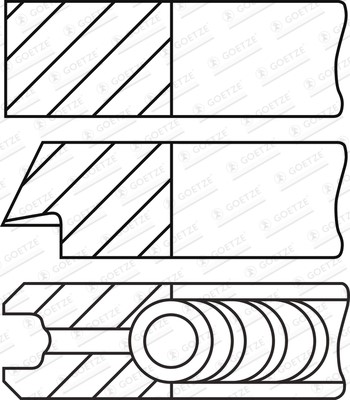 Kolvringar, kit Goetze engine 08-432205-10 GOETZE ENGINE Kolvringar, kit Goetze engine 08-432205-10 GOETZE ENGINE