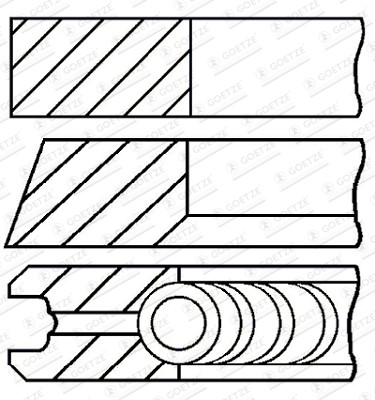Kolvringar, kit Goetze engine 08-432307-10 GOETZE ENGINE Kolvringar, kit Goetze engine 08-432307-10 GOETZE ENGINE