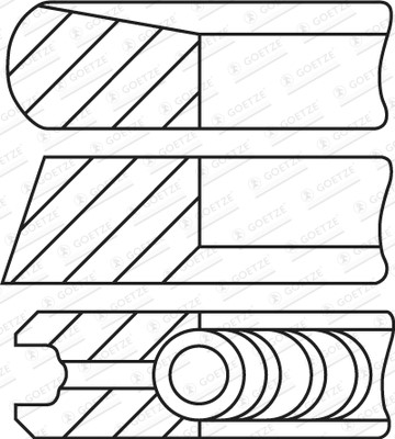 Kolvringar, kit Goetze engine 08-435200-00 GOETZE ENGINE