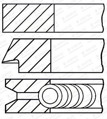 Kolvringar, kit Goetze engine 08-704800-00 GOETZE ENGINE Kolvringar, kit Goetze engine 08-704800-00 GOETZE ENGINE