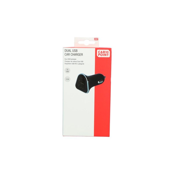 12/24v dubbel Usb-billaddare 2.5a, Universal