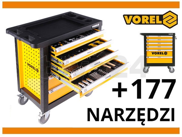 Verkstadsvagn 177 stycken, 6 lådor, Universal