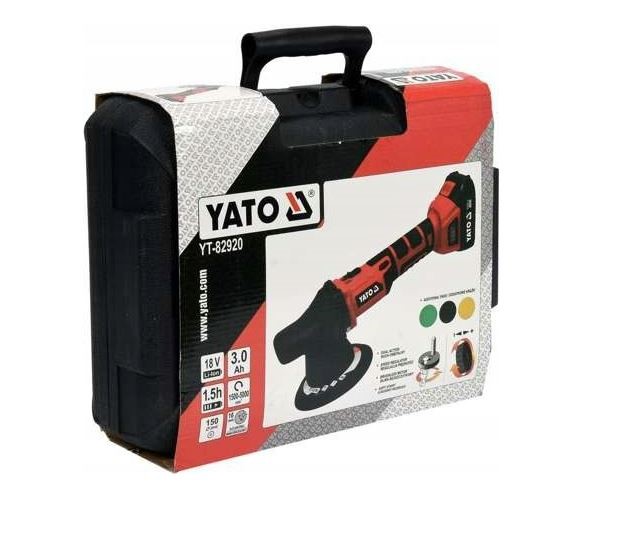 Poleringsmaskin med tillbehör, batteri och laddare Yato YT-82920 Yato