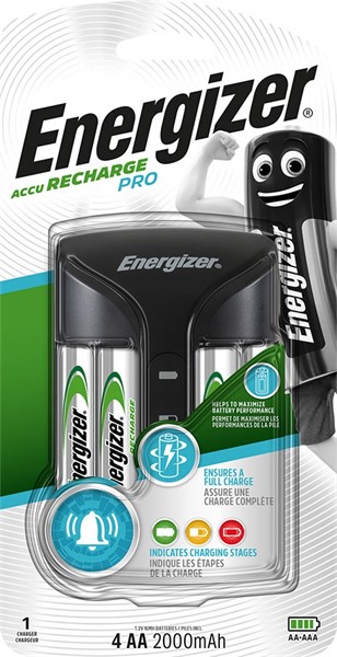 Batteriladdare + 4 st Aa Laddningsbara Batteries, Universal Batteriladdare + 4 st Aa Laddningsbara Batteries, Universal