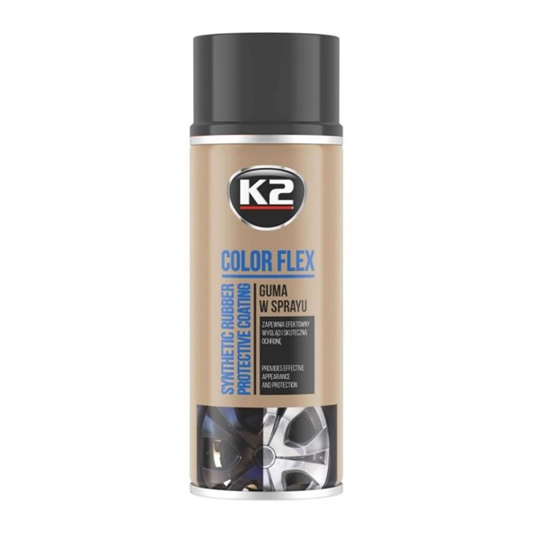 K2 Color Flex Black Matt gummi sprayfärg, Universal K2