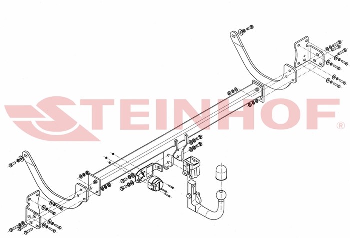Dragkrok, Avtagbar Citro C5 Iii Break (rw_) Steinhof C-040 Steinhof