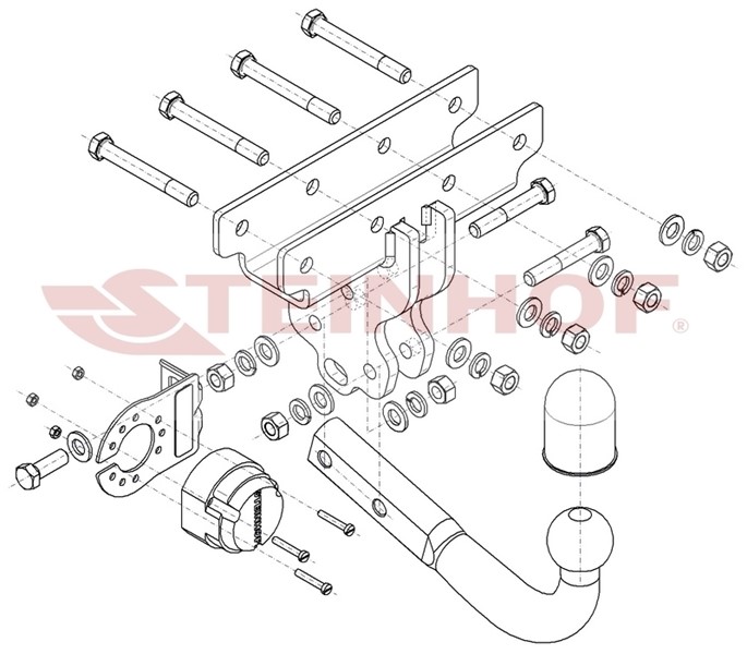 Dragkrok, Standard Jeep Gladiator Pick-up (jt_) Steinhof Dragkrok, Standard Jeep Gladiator Pick-up (jt_) Steinhof