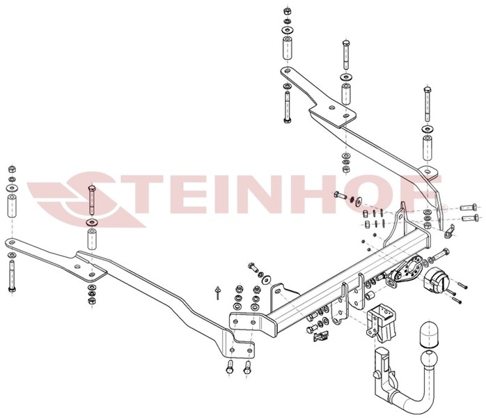 Dragkrok, Avtagbar Peuge 607 (9d, 9u) Steinhof P-016 Steinhof