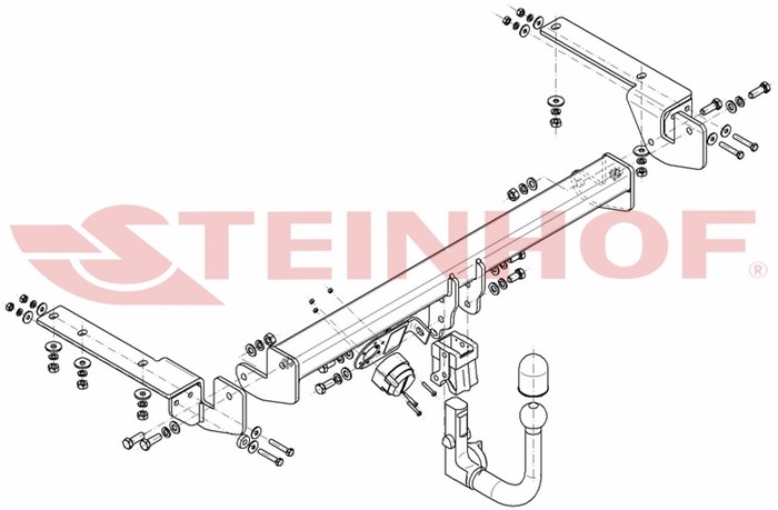Dragkrok, Avtagbar Peuge 308 Cc (4b_) Steinhof P-061 Steinhof