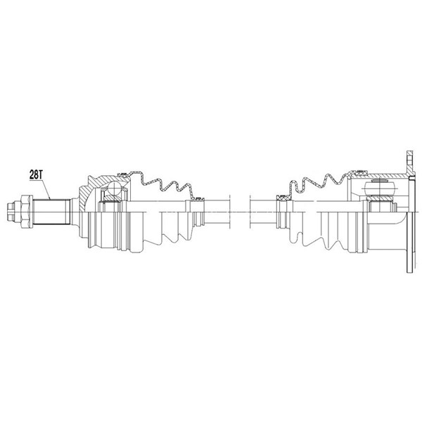 Drivaxel Suzuki Grand Vitara II, framaxel vänster Nty NPW-SU-023 NTY