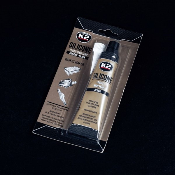 85 g Silikon högtemperatur K2 Black Silicone +350°c, Universal K2 85 g Silikon högtemperatur K2 Black Silicone +350°c, Universal K2