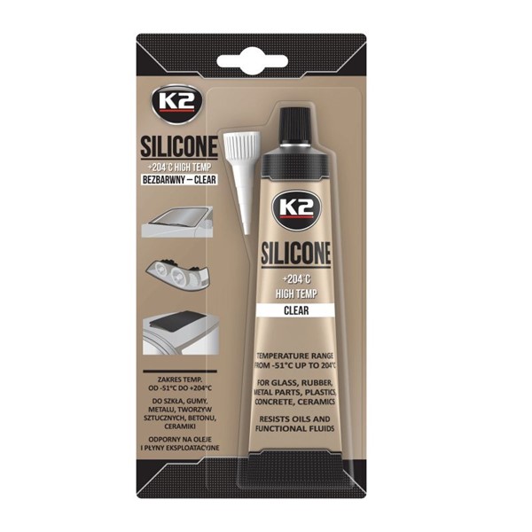 Silikon högtemperatur K2 Clear Silicone +204°c transparent K2 Silikon högtemperatur K2 Clear Silicone +204°c transparent K2