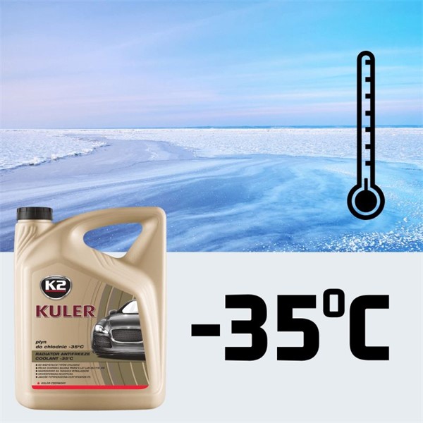 Glykol K2 Kuler Long life -35°c Röd koncentrerad, Universal K2