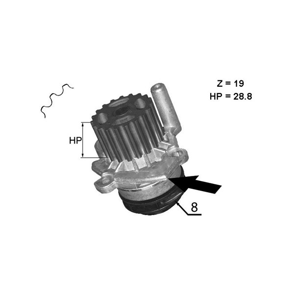 Vattenpump, Bak Dolz A224 DOLZ