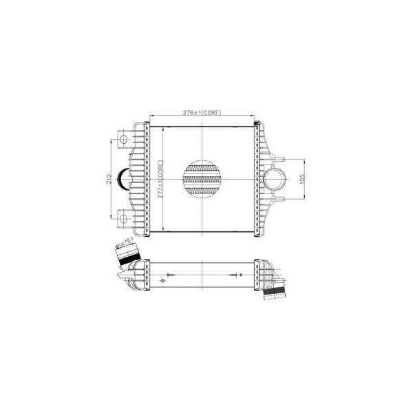Intercooler, Höger, Vänster Nrf 30988 NRF