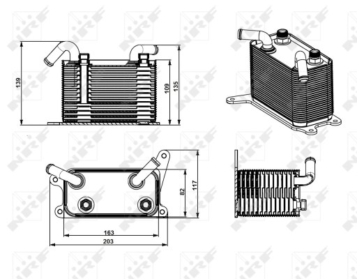 Oljekylare, automatisk transmission Nrf 31747 NRF Oljekylare, automatisk transmission Nrf 31747 NRF