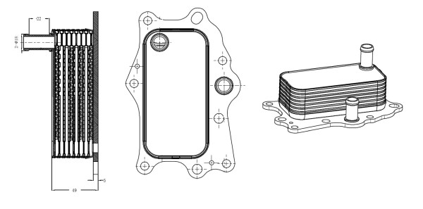 Oljekylare, motor Nrf 31818 NRF