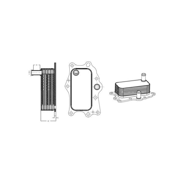 Oljekylare, motor Nrf 31818 NRF Oljekylare, motor Nrf 31818 NRF