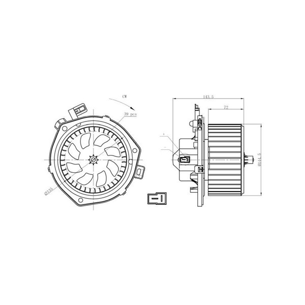 Kupéfläkt 12V Nrf 34280 NRF Kupéfläkt 12V Nrf 34280 NRF