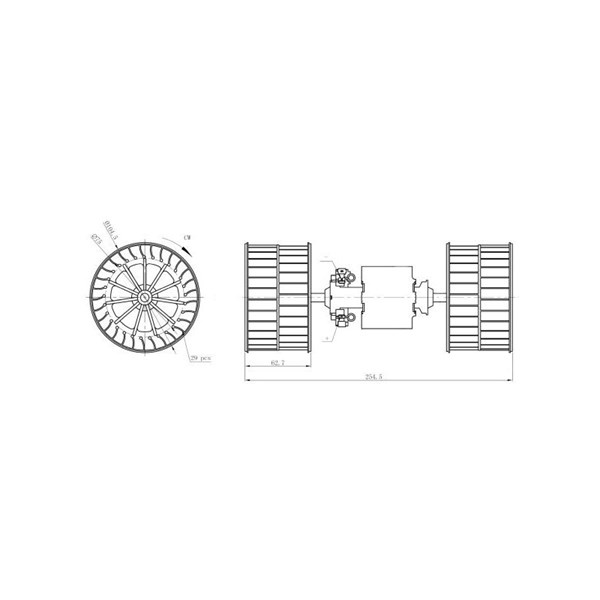 Kupéfläkt 12V Nrf 34284 NRF