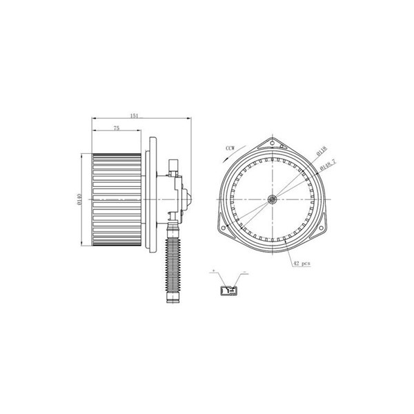 Kupéfläkt 12V Nrf 34286 NRF Kupéfläkt 12V Nrf 34286 NRF