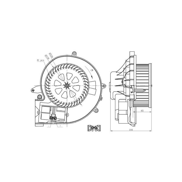 Kupéfläkt 12V, Vänster Nrf 34302 NRF Kupéfläkt 12V, Vänster Nrf 34302 NRF
