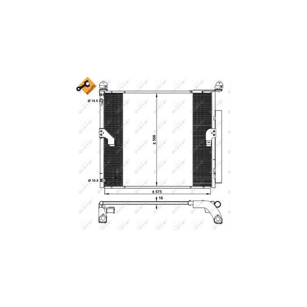 Kondensor, klimatanläggning Nrf 350335 NRF