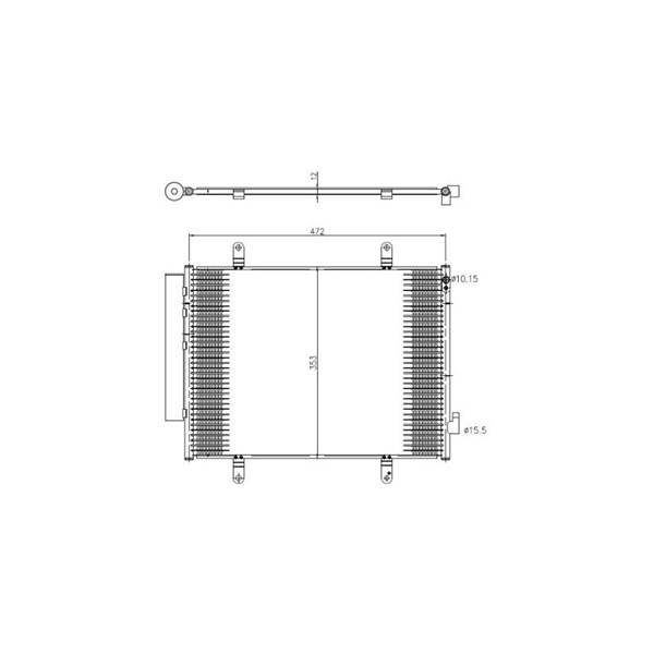 Kondensor, klimatanläggning Nrf 350371 NRF