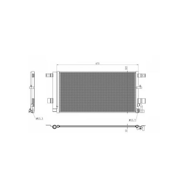 Kondensor, klimatanläggning Nrf 350454 NRF