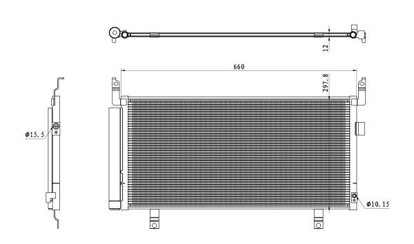 Kondensor, klimatanläggning Nrf 350468 NRF