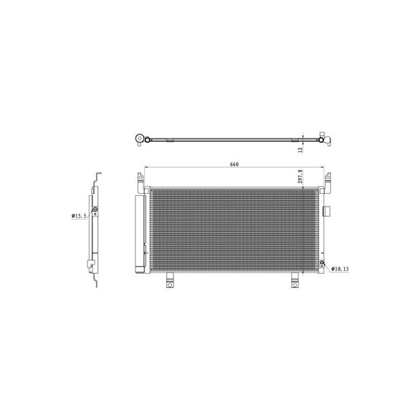 Kondensor, klimatanläggning Nrf 350468 NRF