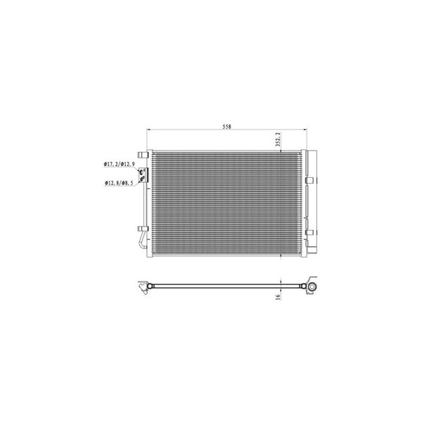Kondensor, klimatanläggning Nrf 350492 NRF