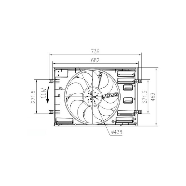 Fläkt, kylare 12V, Vänster Nrf 47916 NRF Fläkt, kylare 12V, Vänster Nrf 47916 NRF