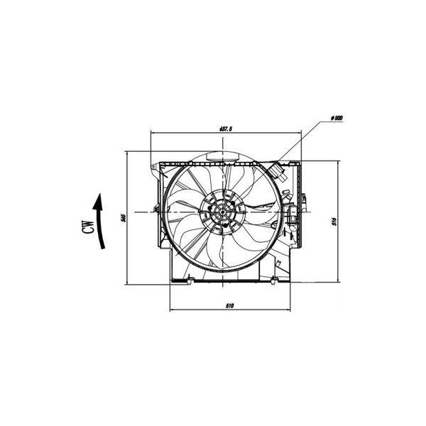 Fläkt, kylare 12V Nrf 47923 NRF