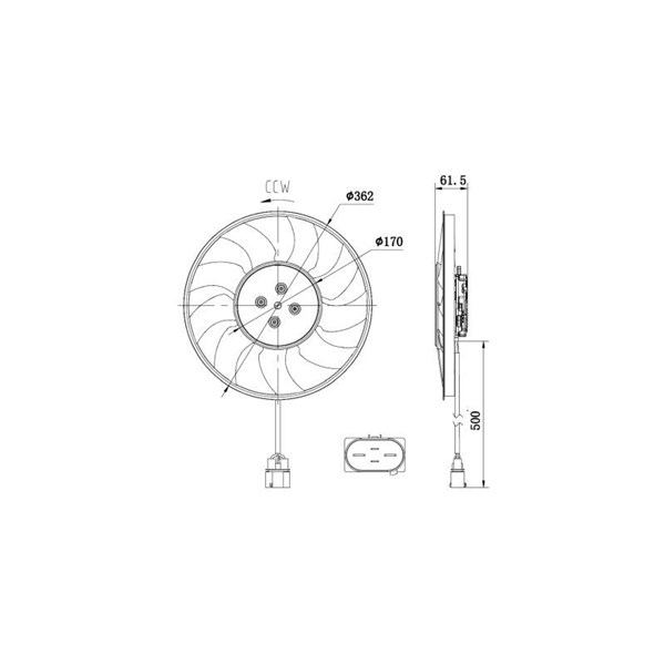 Fläkt, kylare 12V, Vänster Nrf 47931 NRF Fläkt, kylare 12V, Vänster Nrf 47931 NRF