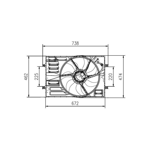 Fläkt, kylare 12V Nrf 47950 NRF