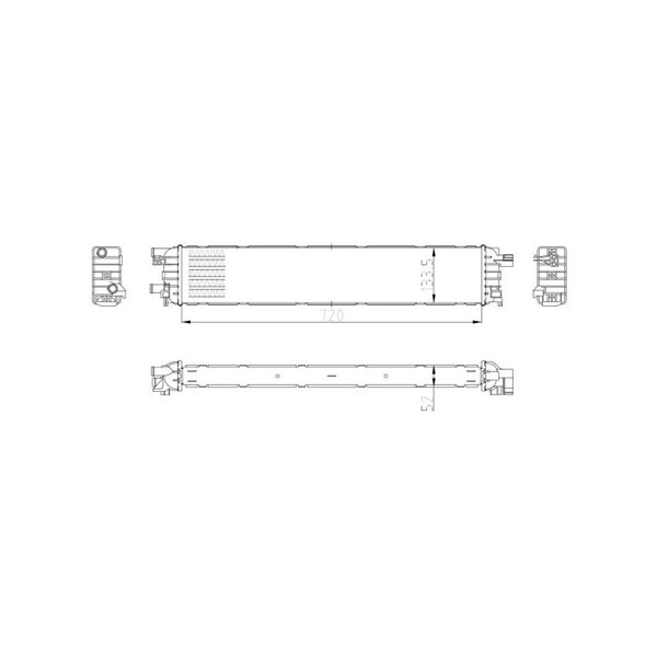 Kylare, motorkylning, Fram, Mitt, Nedre Nrf 50037 NRF