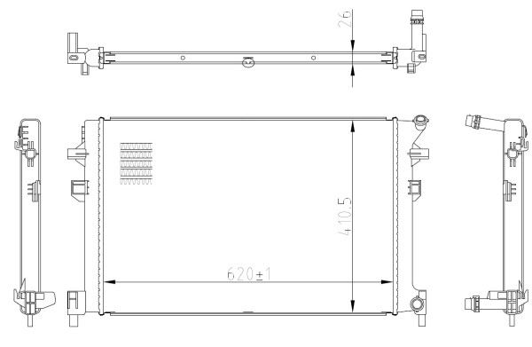 Kylare, motorkylning, Fram, Mitt Nrf 50042 NRF