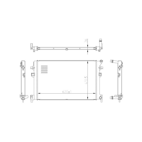 Kylare, motorkylning, Fram, Mitt Nrf 50042 NRF Kylare, motorkylning, Fram, Mitt Nrf 50042 NRF