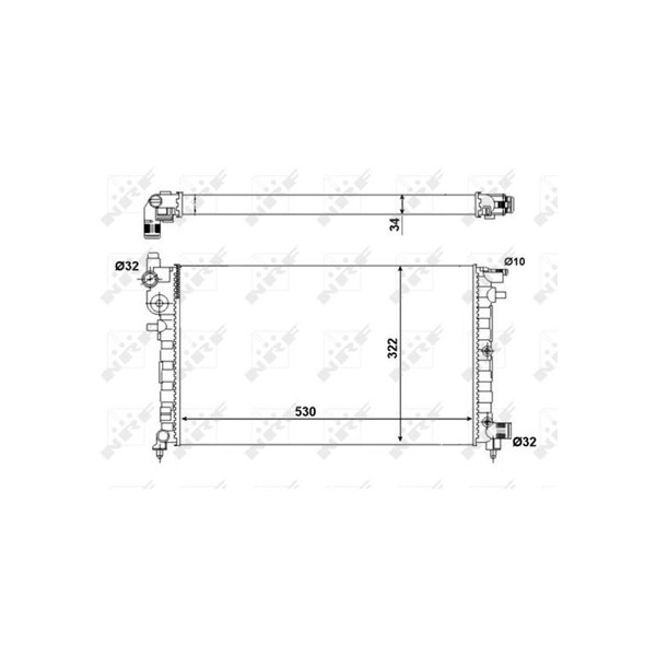 Kylare, motorkylning Nrf 509502A NRF