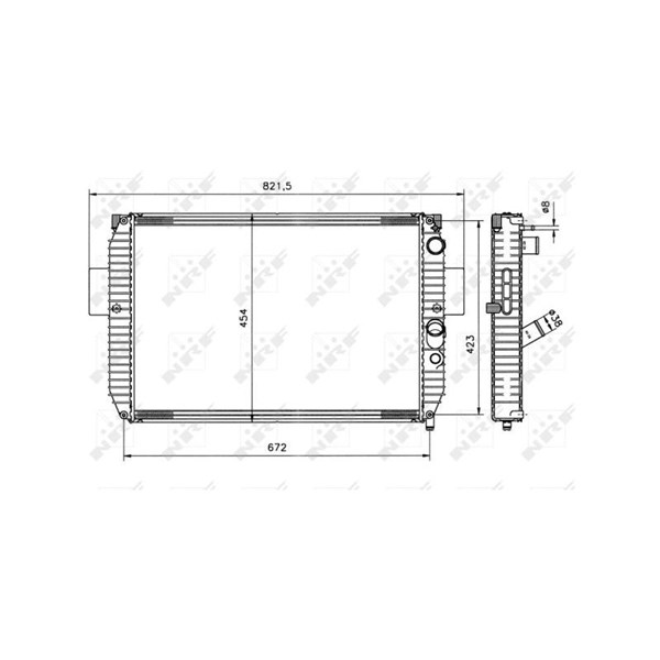 Kylare, motorkylning Nrf 51564 NRF