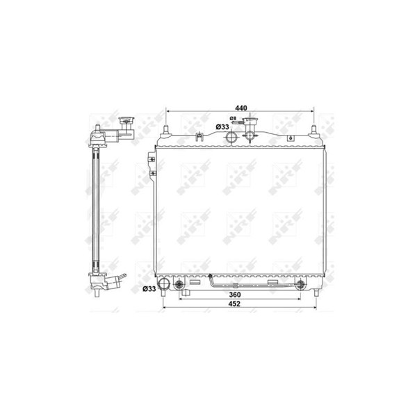 Kylare, motorkylning Nrf 53173 NRF