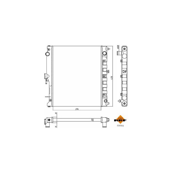 Kylare, motorkylning Nrf 53930A NRF Kylare, motorkylning Nrf 53930A NRF