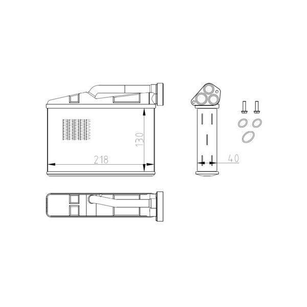 Värmeväxlare, kupévärme Nrf 54409 NRF