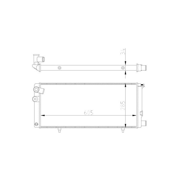 Kylare, motorkylning Nrf 54628A NRF